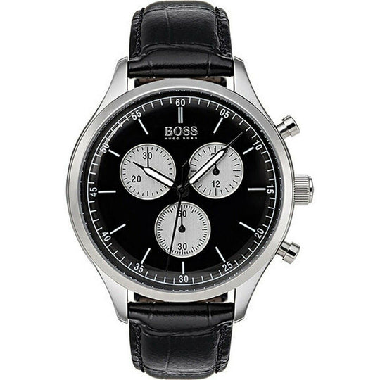 Hugo Boss Men's 1513543 Companion Chronograph Black Leather Watch