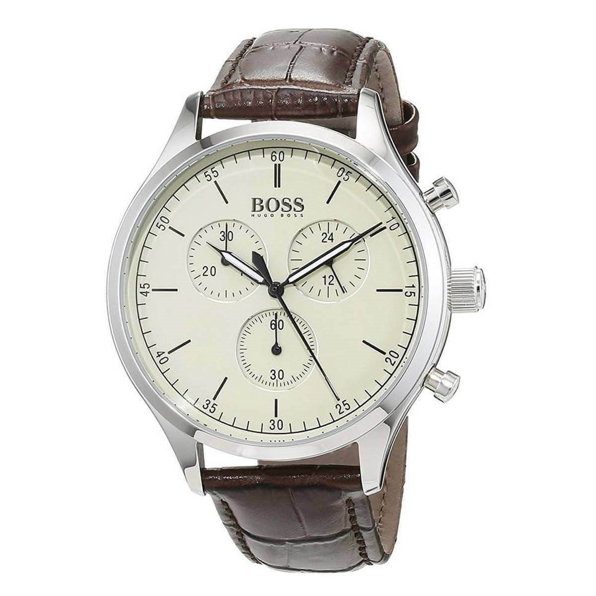 Hugo Boss Men&#39;s 1513544 Companion Chronograph Brown Leather Watch