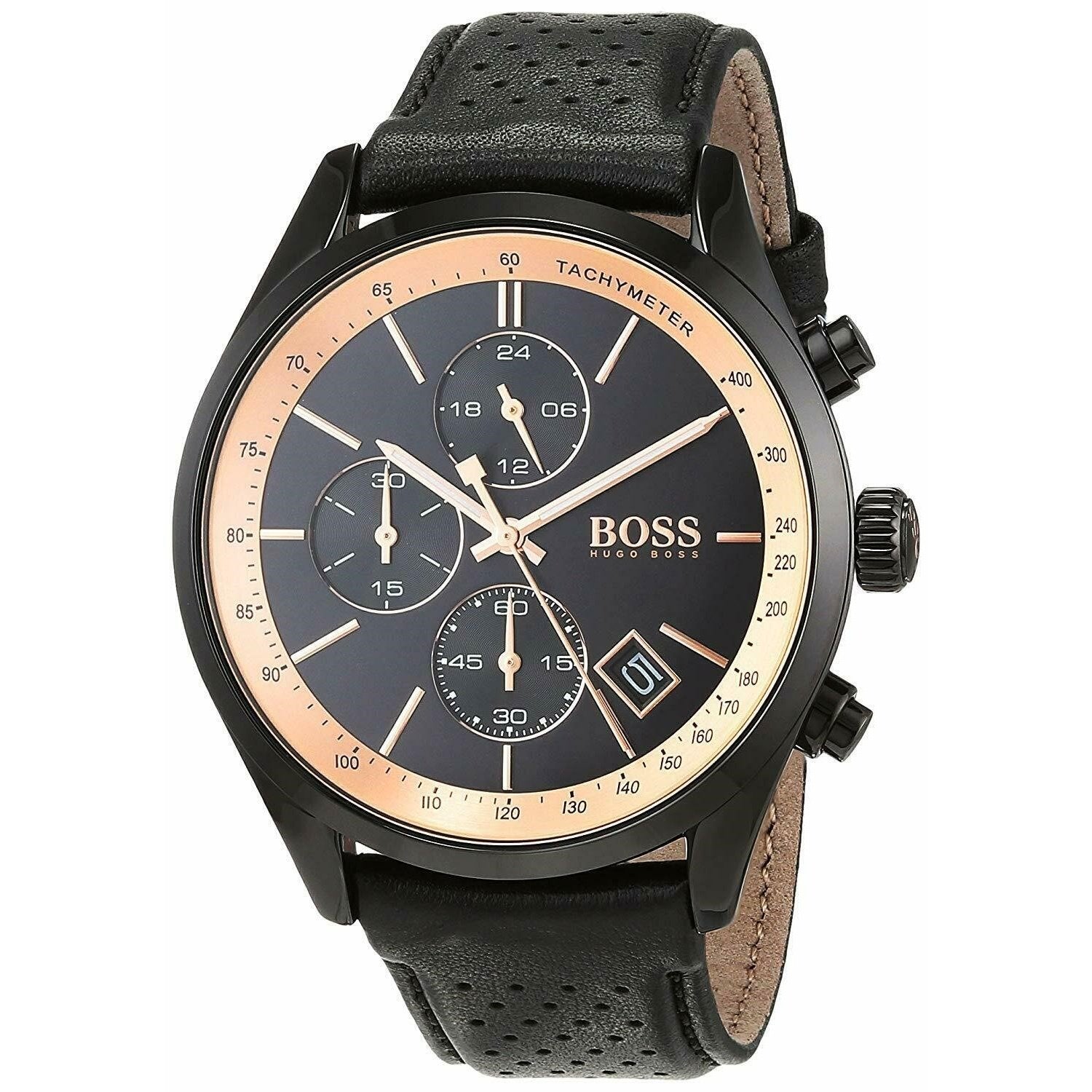 Boss grand prix watch black Clearance