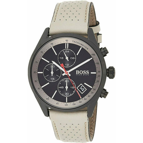 Hugo Boss Men's 1513562 Grand Prix Chronograph Grey Leather Watch