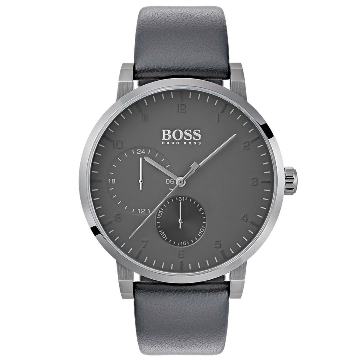 Hugo Boss Men&#39;s 1513595 Oxygen Grey Leather Watch