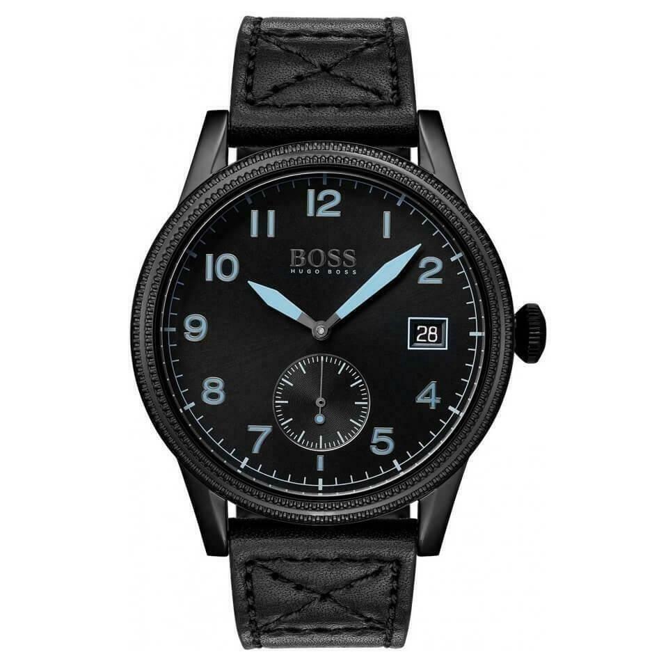 Hugo Boss Men&#39;s 1513672 Legacy Black Leather Watch