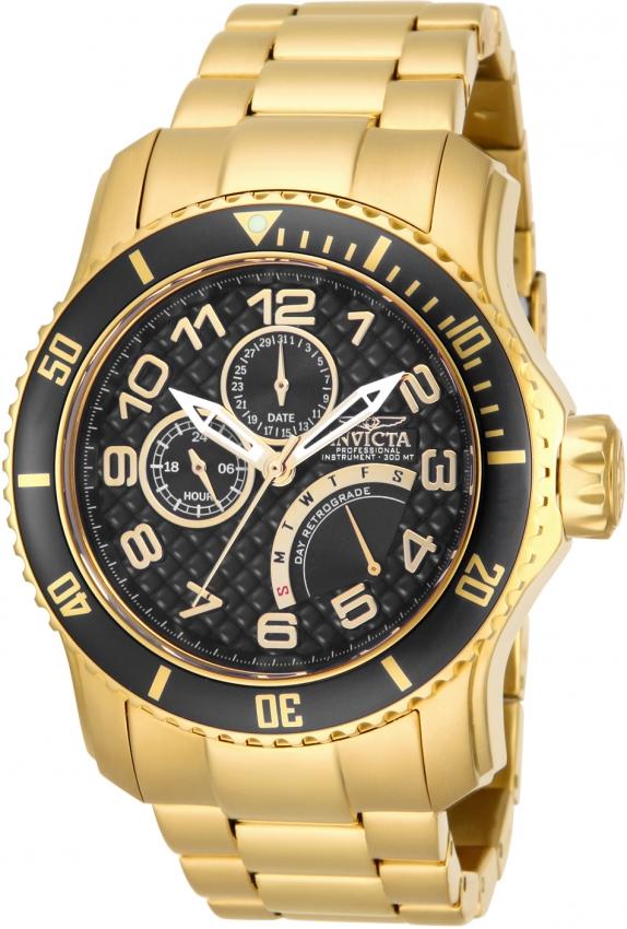 Invicta Men&#39;s 15341 Pro Diver Chronograph Gold-Tone Silver Watch