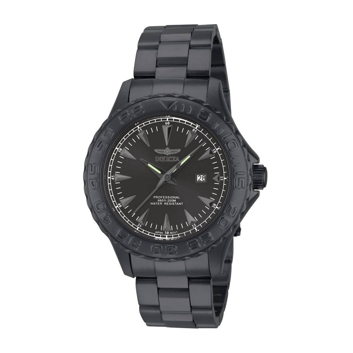 Invicta Men&#39;s 15475 Pro Diver Black Stainless Steel Watch