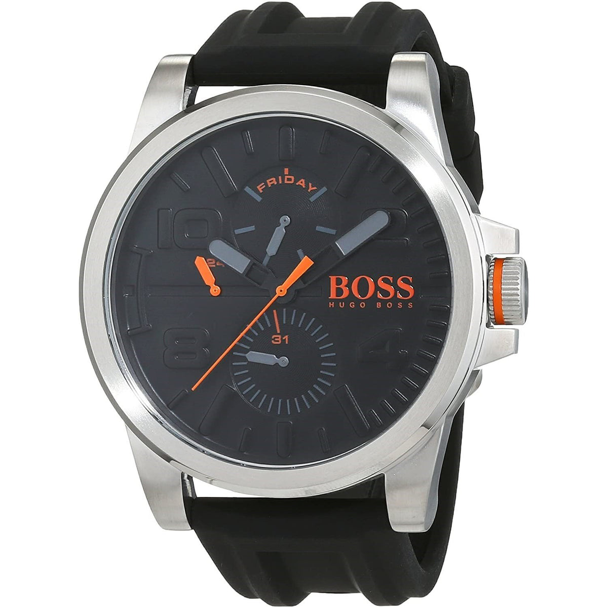 Hugo Boss Men's 1550006 Detroit Black Silicone Watch