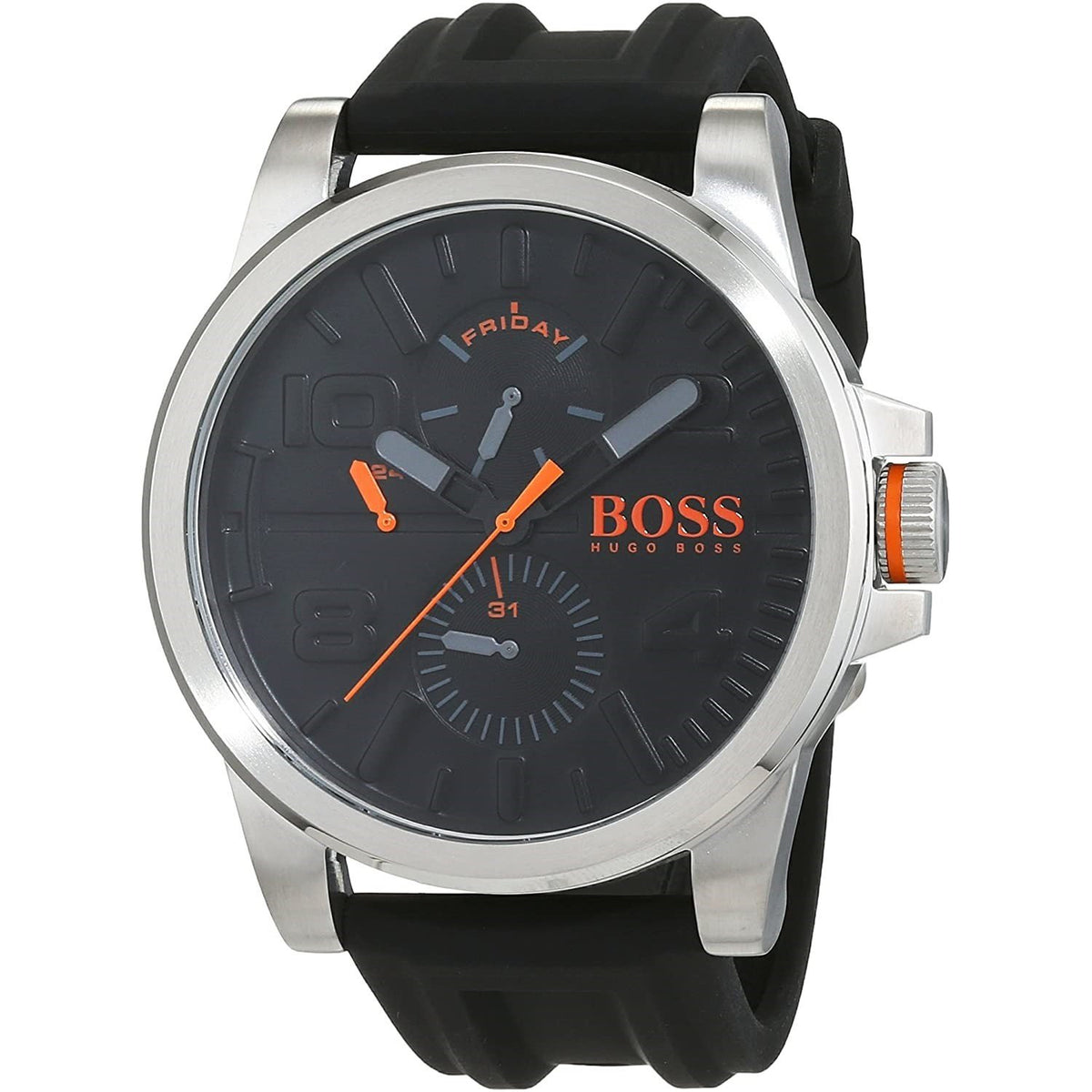 Hugo Boss Men&#39;s 1550006 Detroit Black Silicone Watch