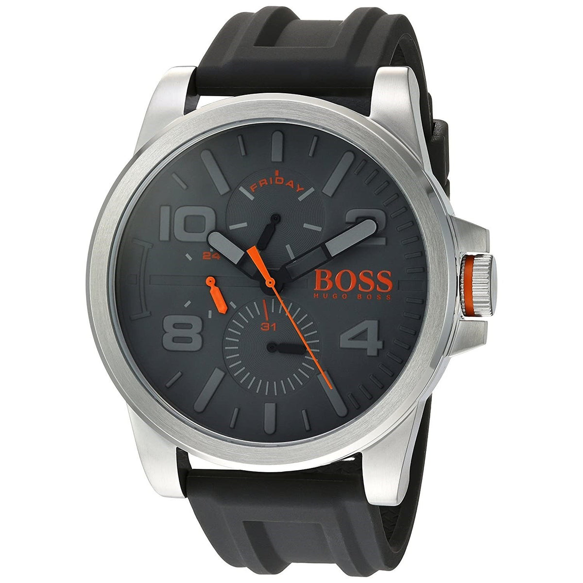Hugo Boss Men&#39;s 1550007 Detroit Black Silicone Watch