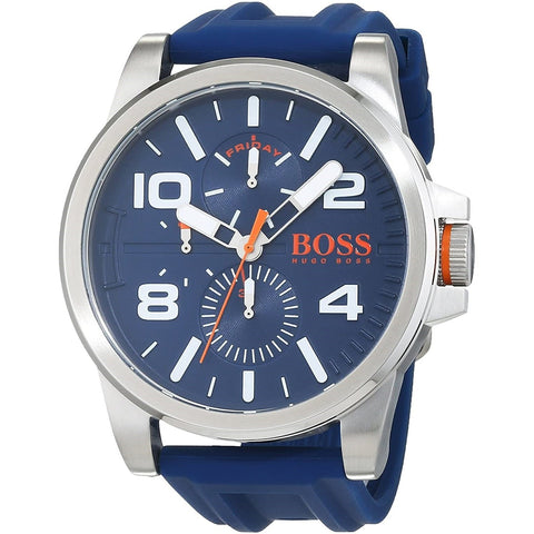 Hugo Boss Men's 1512639 Black Chronograph Black Rubber Watch - Bezali