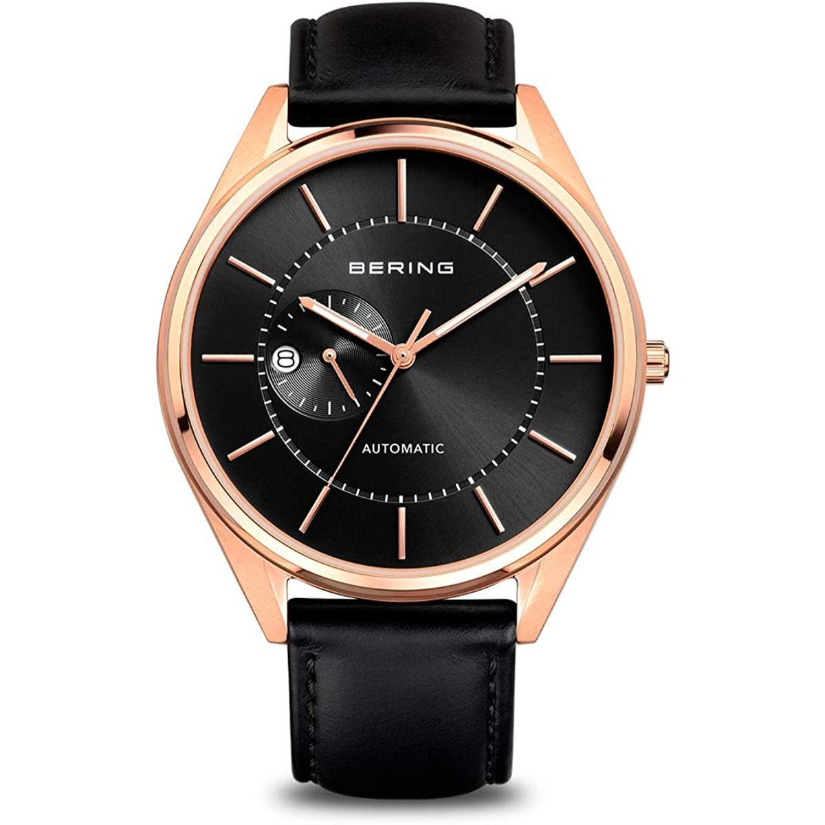 Bering Men&#39;s 16243-462 Bering Black Leather Watch