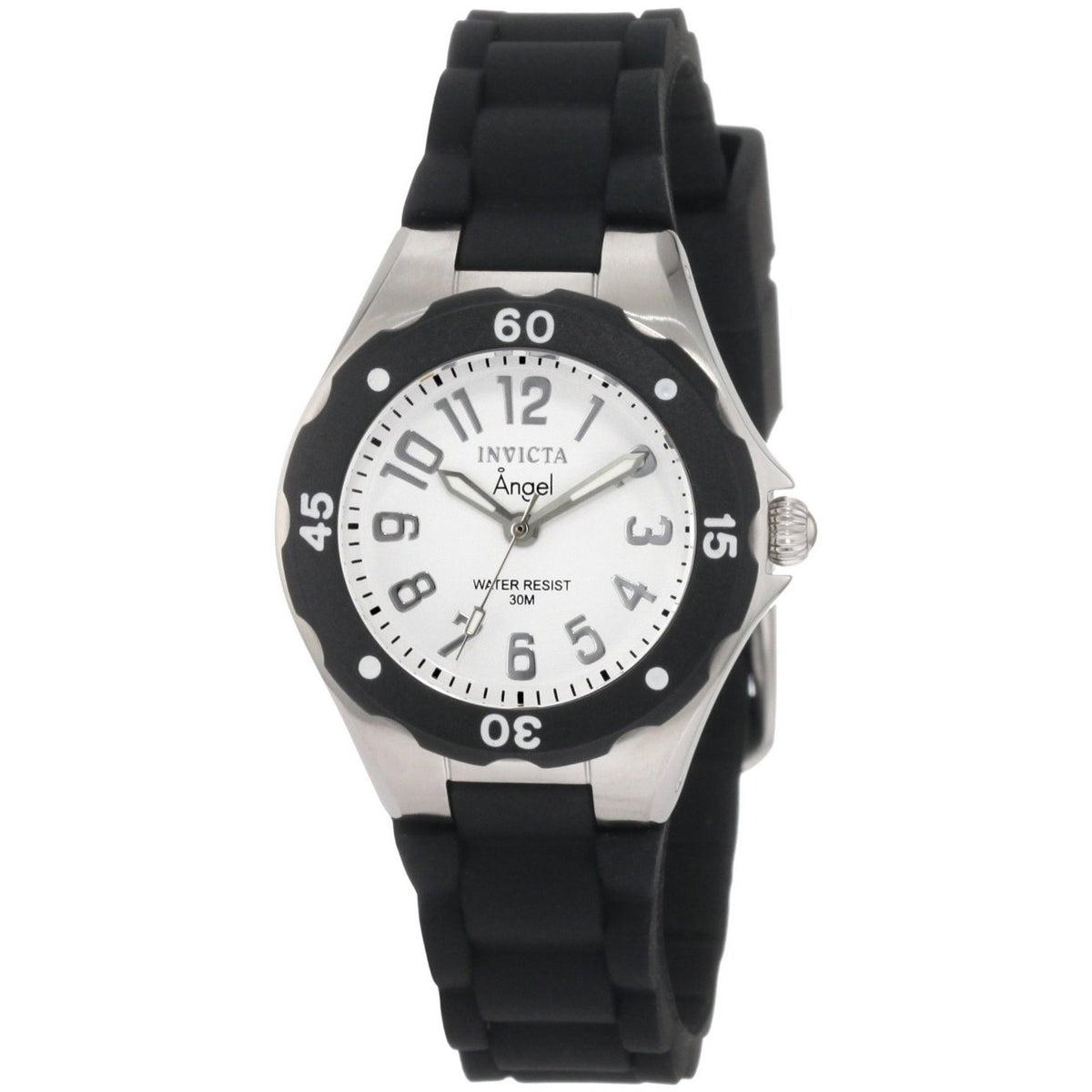 Invicta Women's 1627 Angel Black Silicone Watch