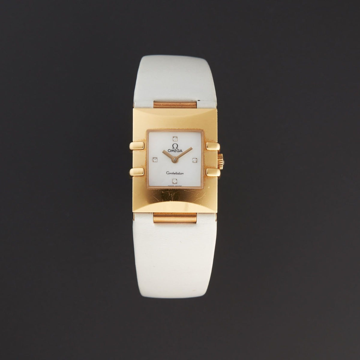 Omega Women&#39;s 1631.76.56 Constellation Quadra White Satin Watch