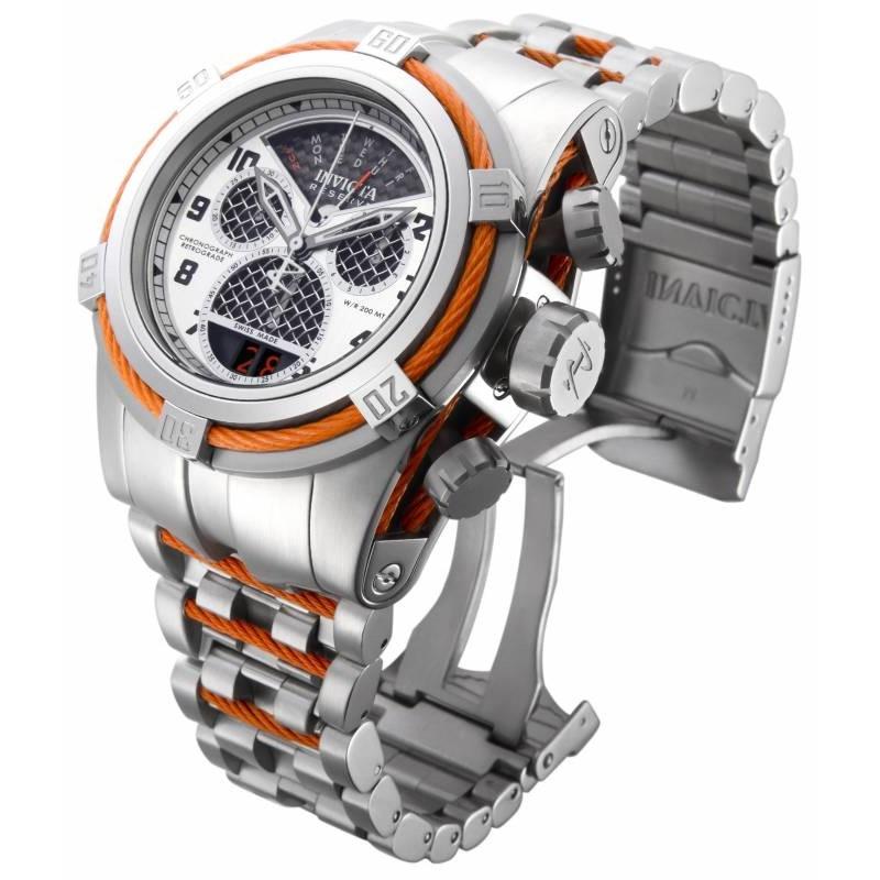 Invicta Men's 16315 Bolt Reserve Chronograph Orange and Silver Stainless Steel Watch