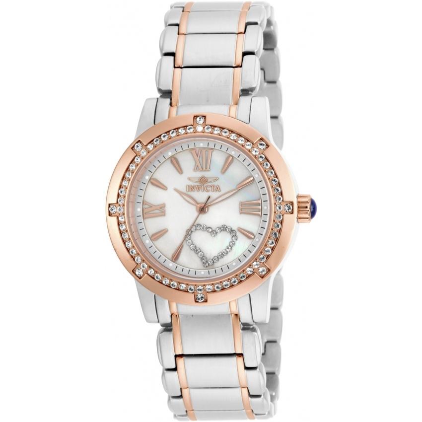 Invicta Women's 16708 Angel Rose-Tone and Silver Stainless Steel Watch