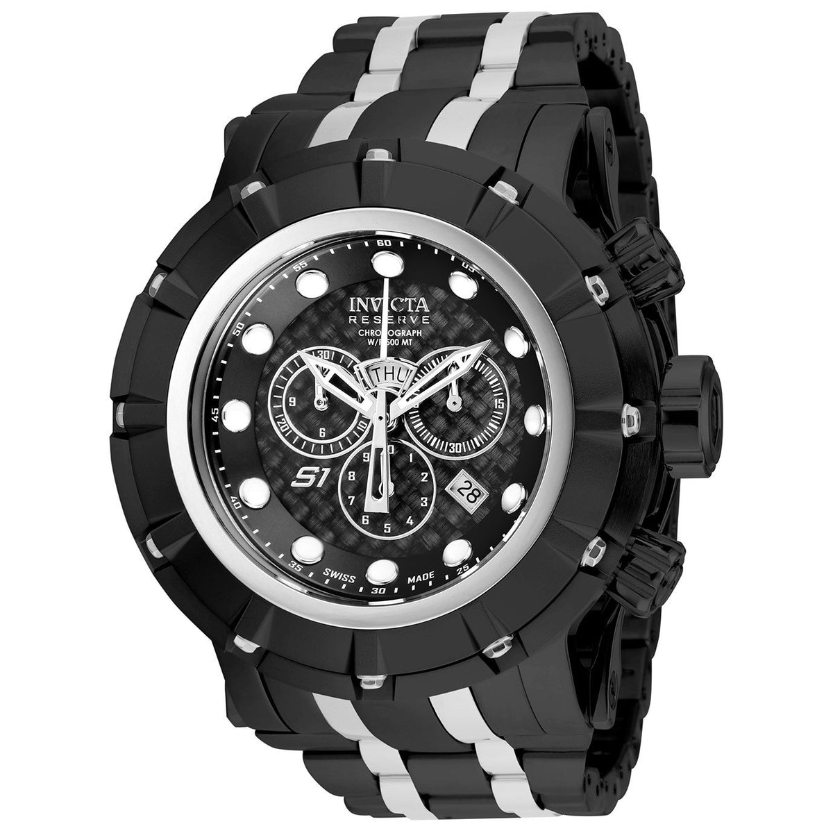 Invicta Men's 16760 Reserve S1 Black and Silver Stainless Steel Watch