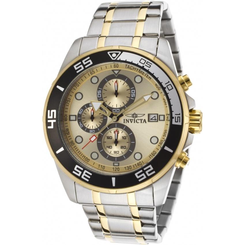 Invicta Men&#39;s 17014 Specialty Gold-Tone and Silver Stainless Steel Watch