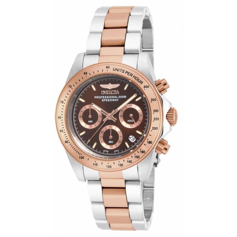 Invicta Men&#39;s 17029 Speedway Chronograph Rose-Tone and Silver Stainless Steel Watch