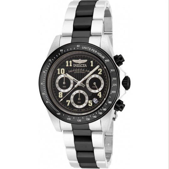 Invicta Men's 17031 Speedway Black and Silver Stainless Steel Watch