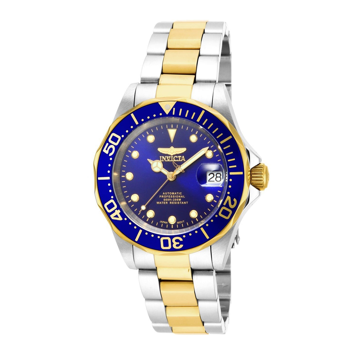 Invicta Men&#39;s 17042 Pro Diver Automatic Gold-Tone and Silver Stainless Steel Watch