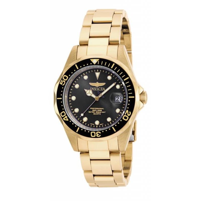 Invicta Men&#39;s 17051 Pro Diver Gold-Tone Stainless Steel Watch