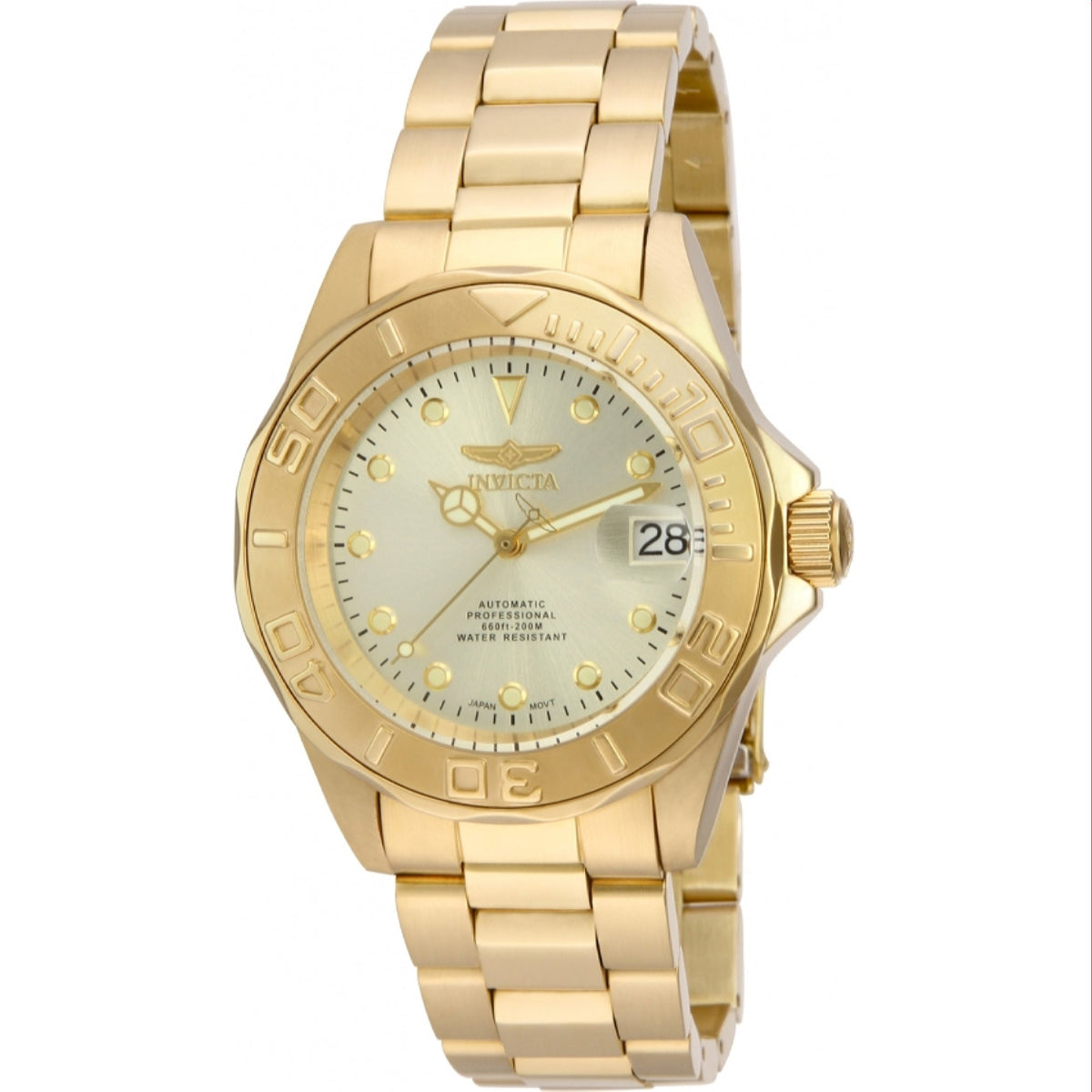 Invicta Men&#39;s 17054 Pro Diver Gold-Tone Stainless Steel Watch