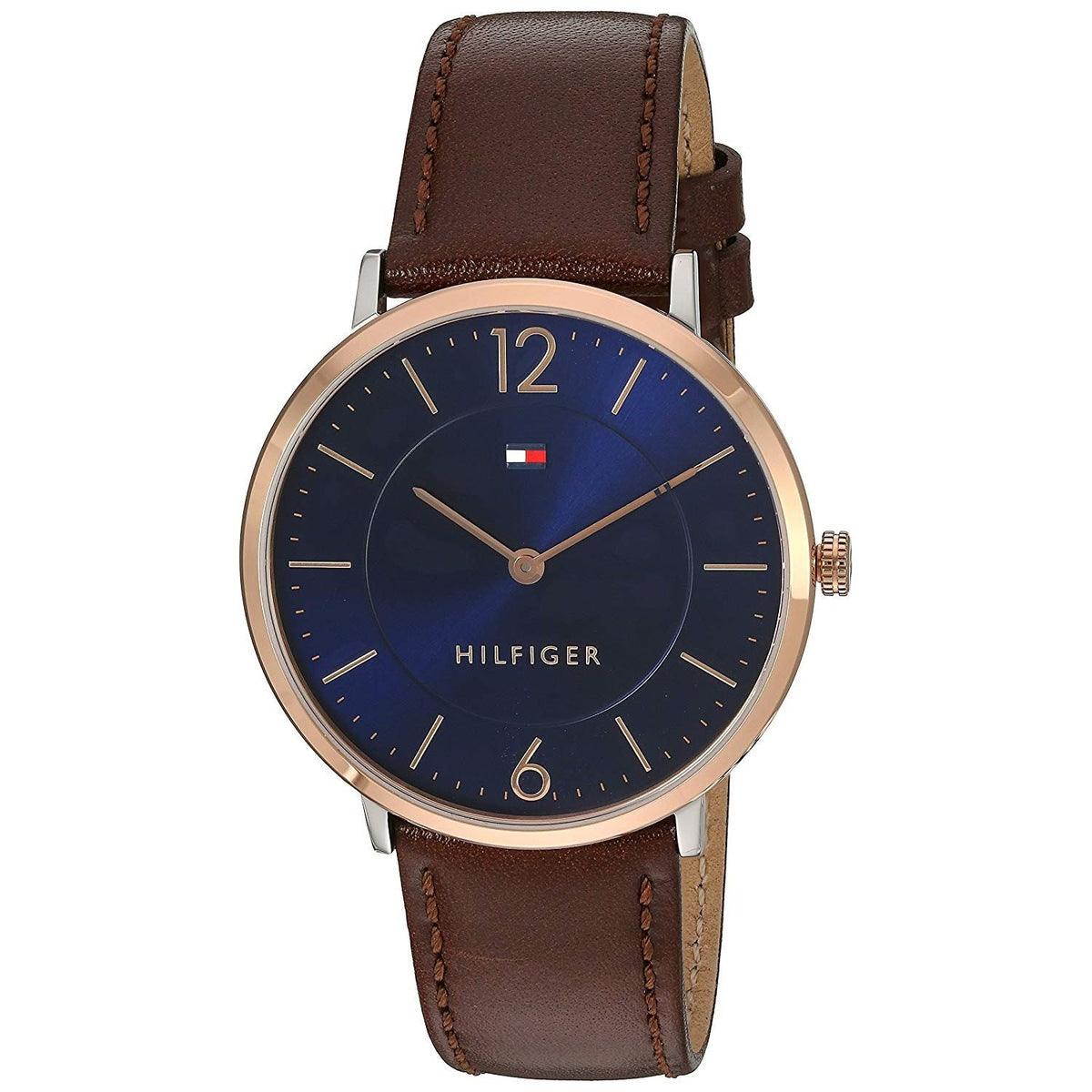 Tommy Hilfiger Men's 1710354 Ultra Slim Brown Leather Watch