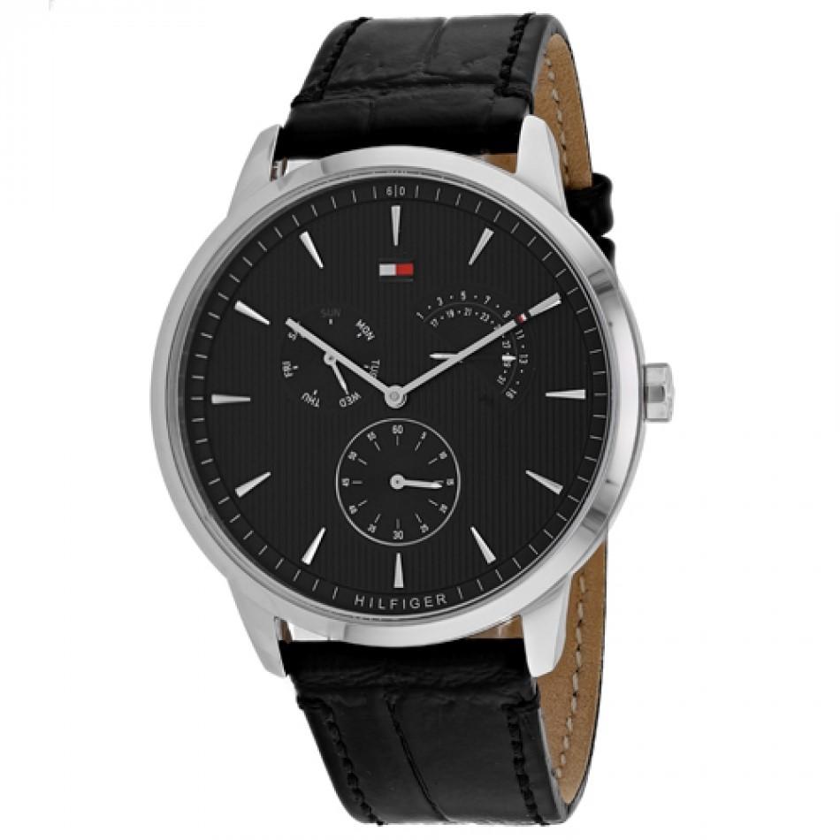 Tommy Hilfiger Men's 1710391 Classic Black Leather Watch