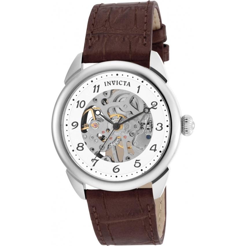 Invicta Men's 17187 Specialty Mechanical Black Leather Watch