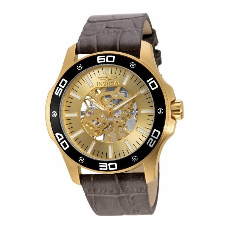 Invicta Men&#39;s 17262 Specialty Mechanical Grey Leather Watch