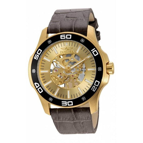 Invicta Men's 17262 Specialty Mechanical Grey Leather Watch