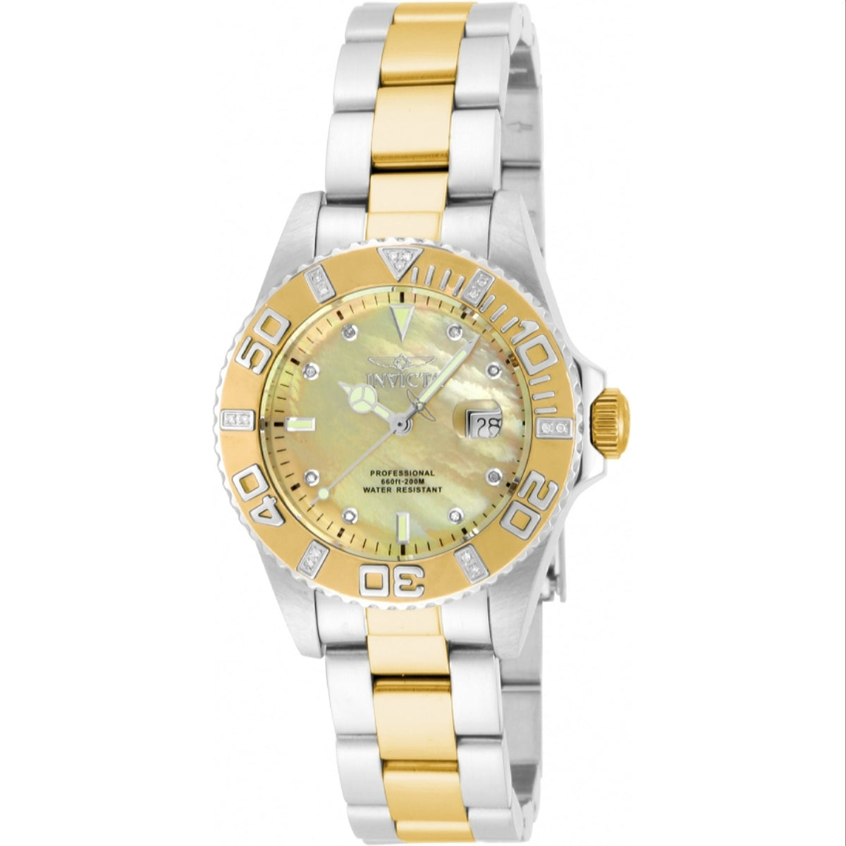 Invicta Women's 17370 Pro Diver Gold-Tone and Silver Stainless Steel Watch