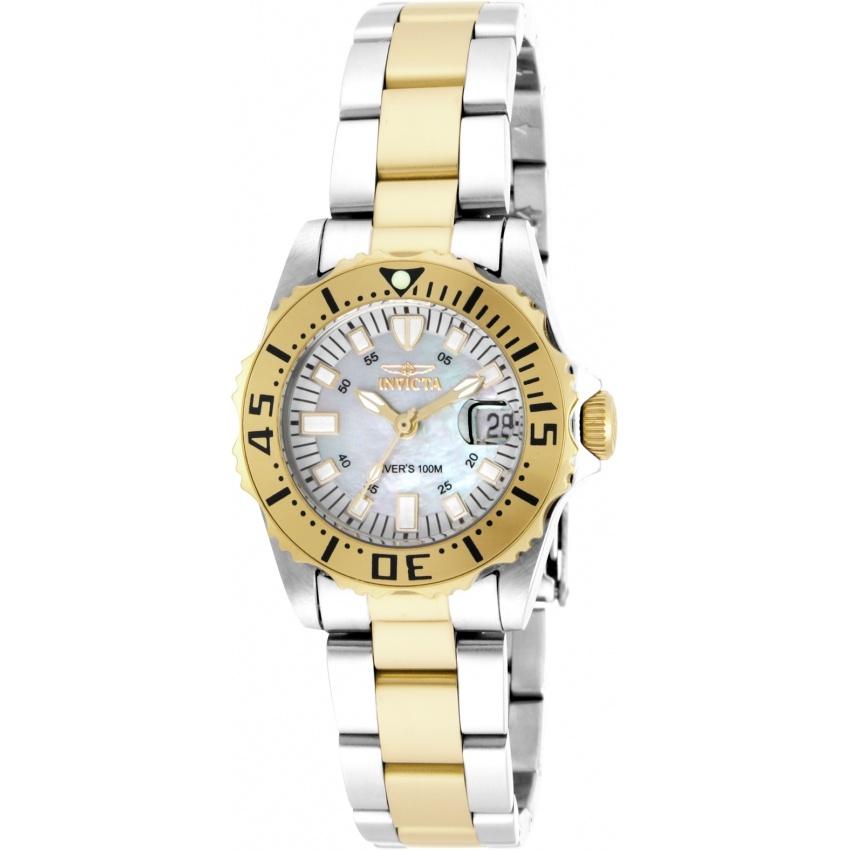 Invicta Women&#39;s 17385 Pro Diver Gold-Tone and Silver Stainless Steel Watch