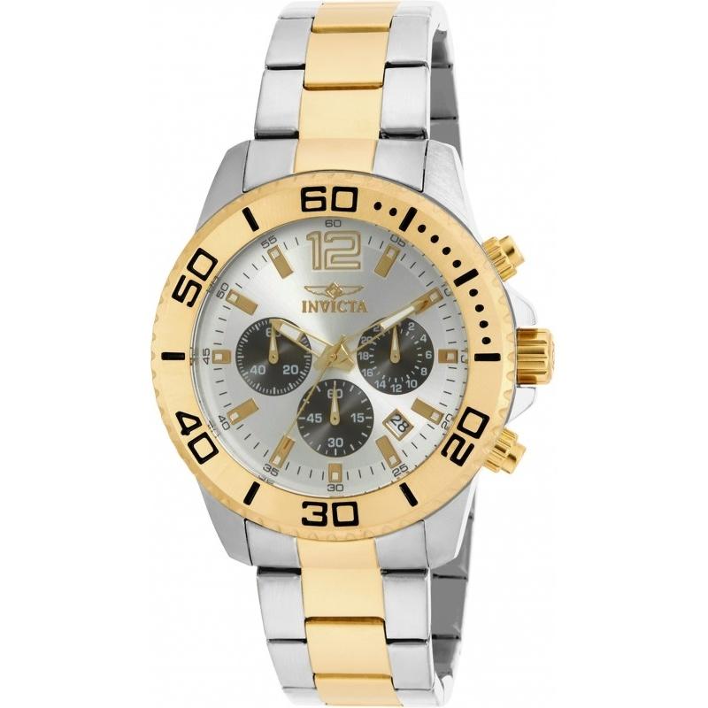 Invicta Men&#39;s 17399 Pro Diver Gold-Tone and Silver Stainless Steel Watch