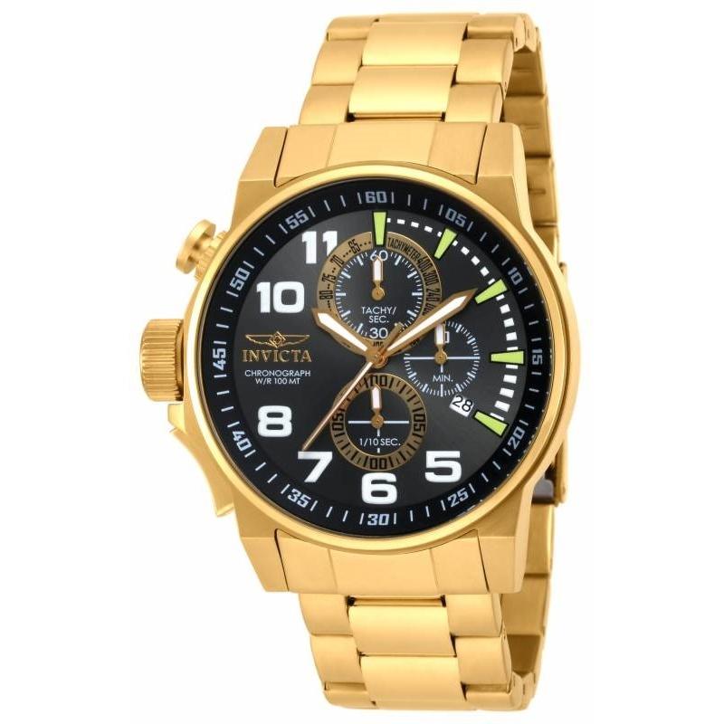 Invicta Men&#39;s 17416 I-Force Chronograph Gold-Tone Stainless Steel Watch