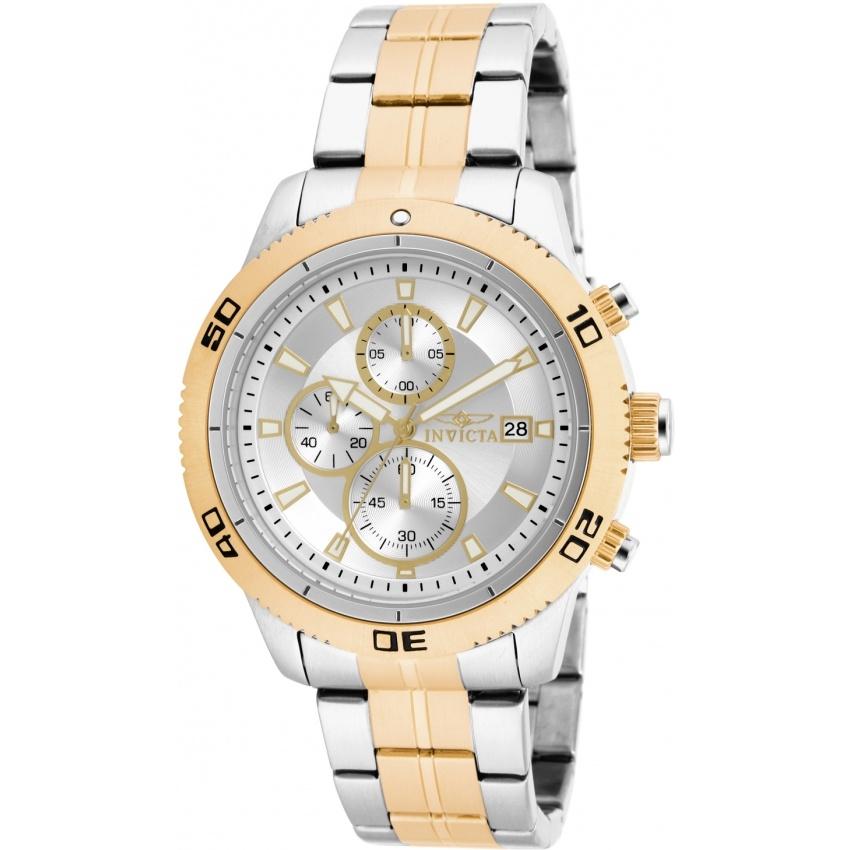 Invicta Men&#39;s 17441 Specialty Chronograph Gold-Tone and Silver Stainless Steel Watch