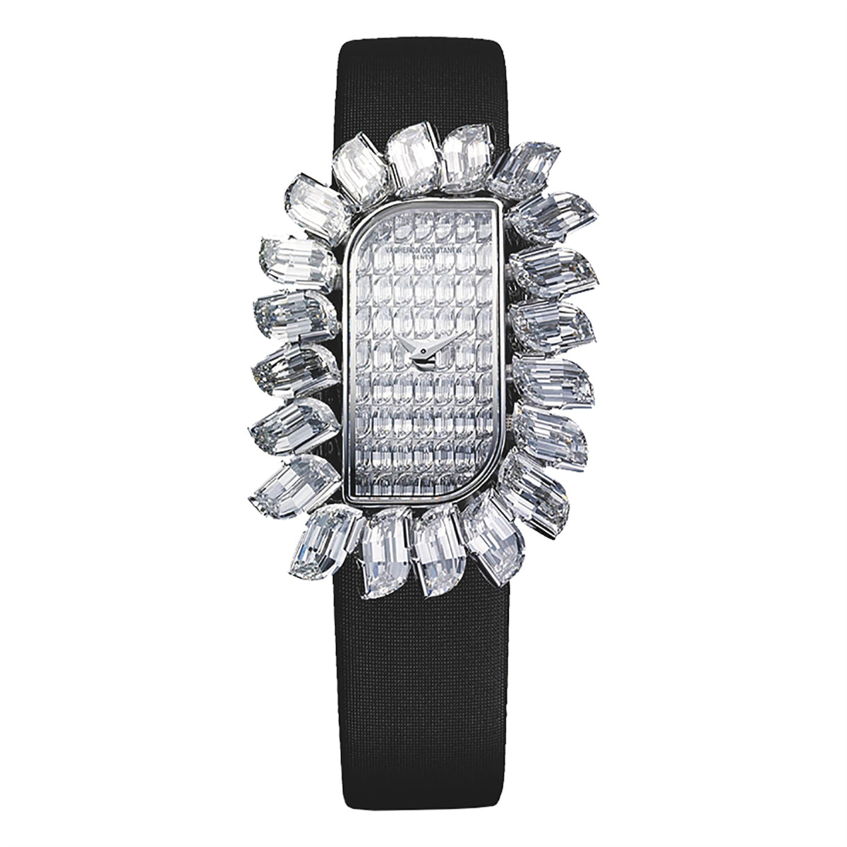 Vacheron Constantin Women's 17621-000G-9478 Metiers D'Art Diamond Black Satin Watch