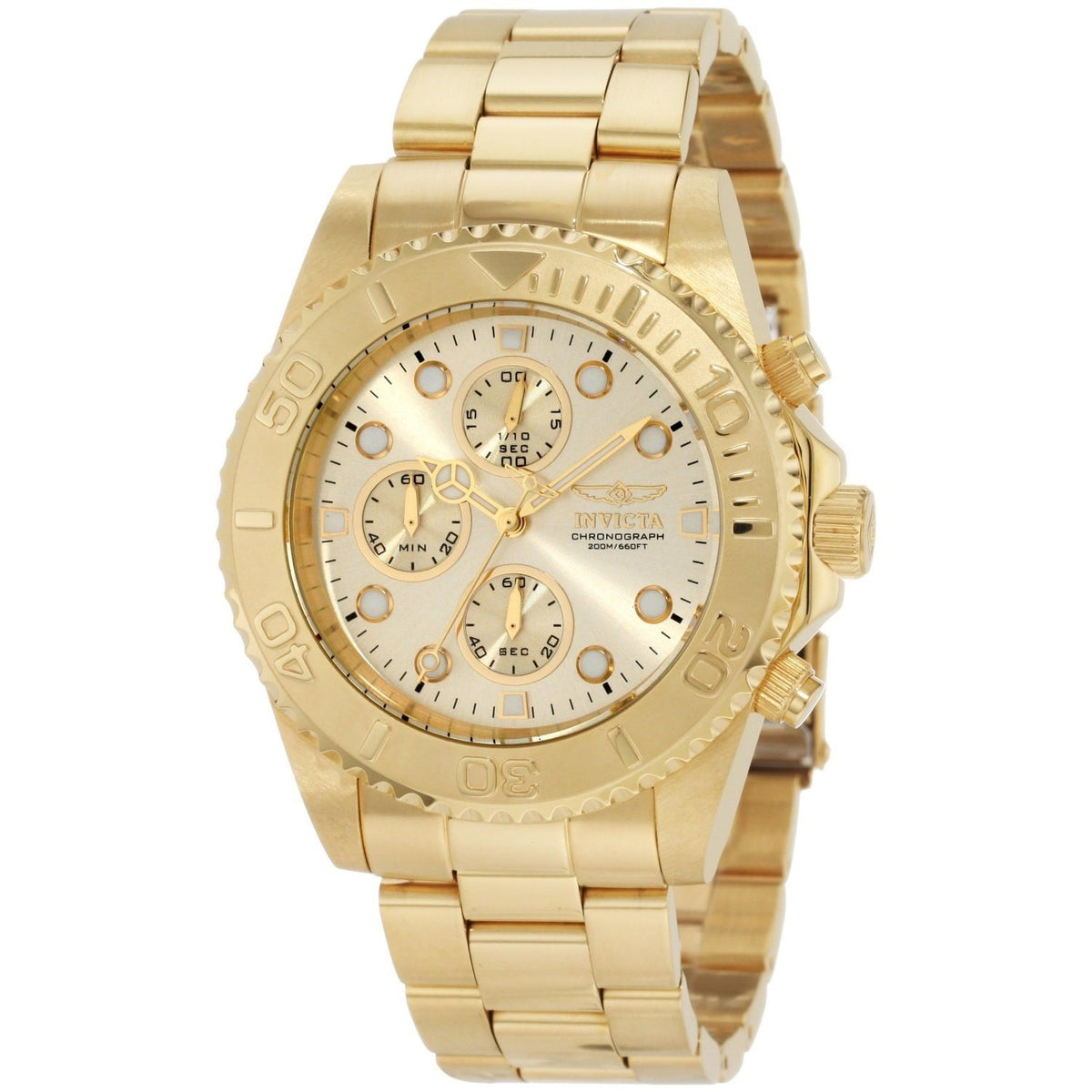 Invicta Men&#39;s 1774 Pro Diver Gold-Tone Stainless Steel Watch