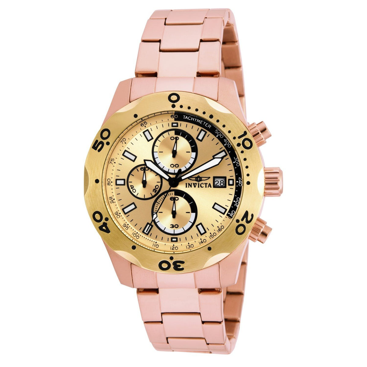 Invicta Men&#39;s 17755 Specialty Rose-Tone Stainless Steel Watch