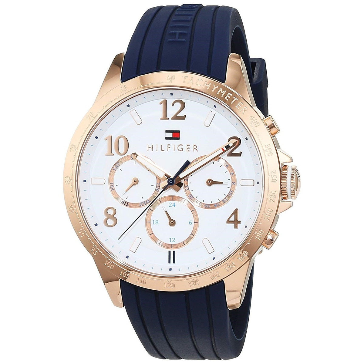 Tommy Hilfiger Women's 1781645 Dani Blue Silicone Watch