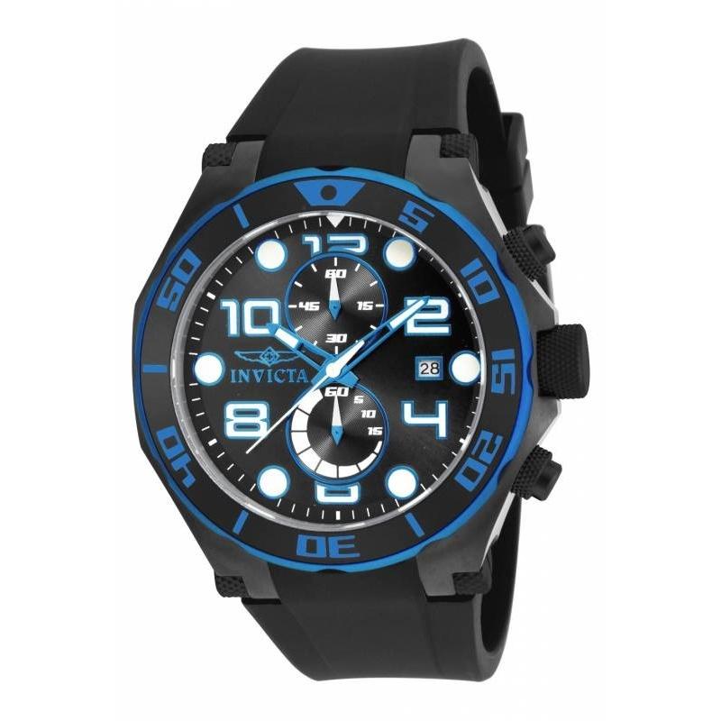 Invicta Men&#39;s 17816 Pro Diver Multi-Function  Black Polyurethane Watch