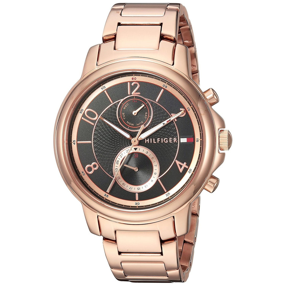 Tommy Hilfiger Women&#39;s 1781820 Claudia Multi-Function Rose-Tone Stainless Steel Watch