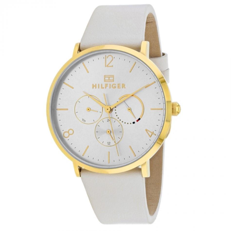 Tommy Hilfiger Women's 1782035 Jenna White Leather Watch