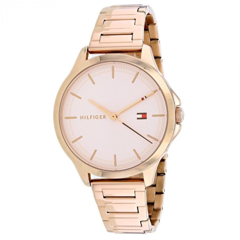 Tommy Hilfiger Women&#39;s 1782087 Analog Rose Gold-Tone Stainless Steel Watch
