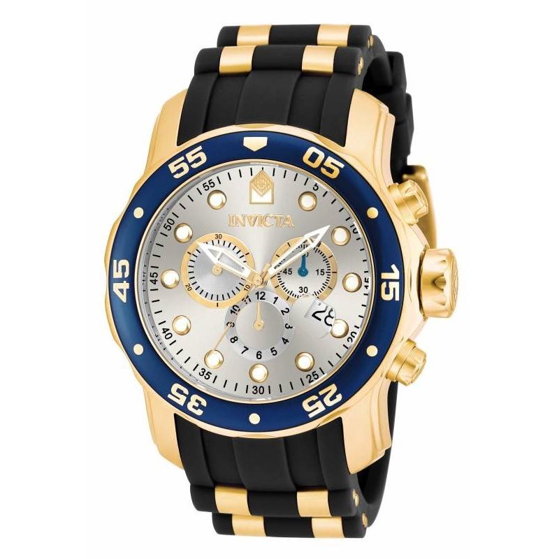 Invicta Men&#39;s 17880 Pro Diver Scuba Multi-Function Black and Gold-tone Polyurethane Watch