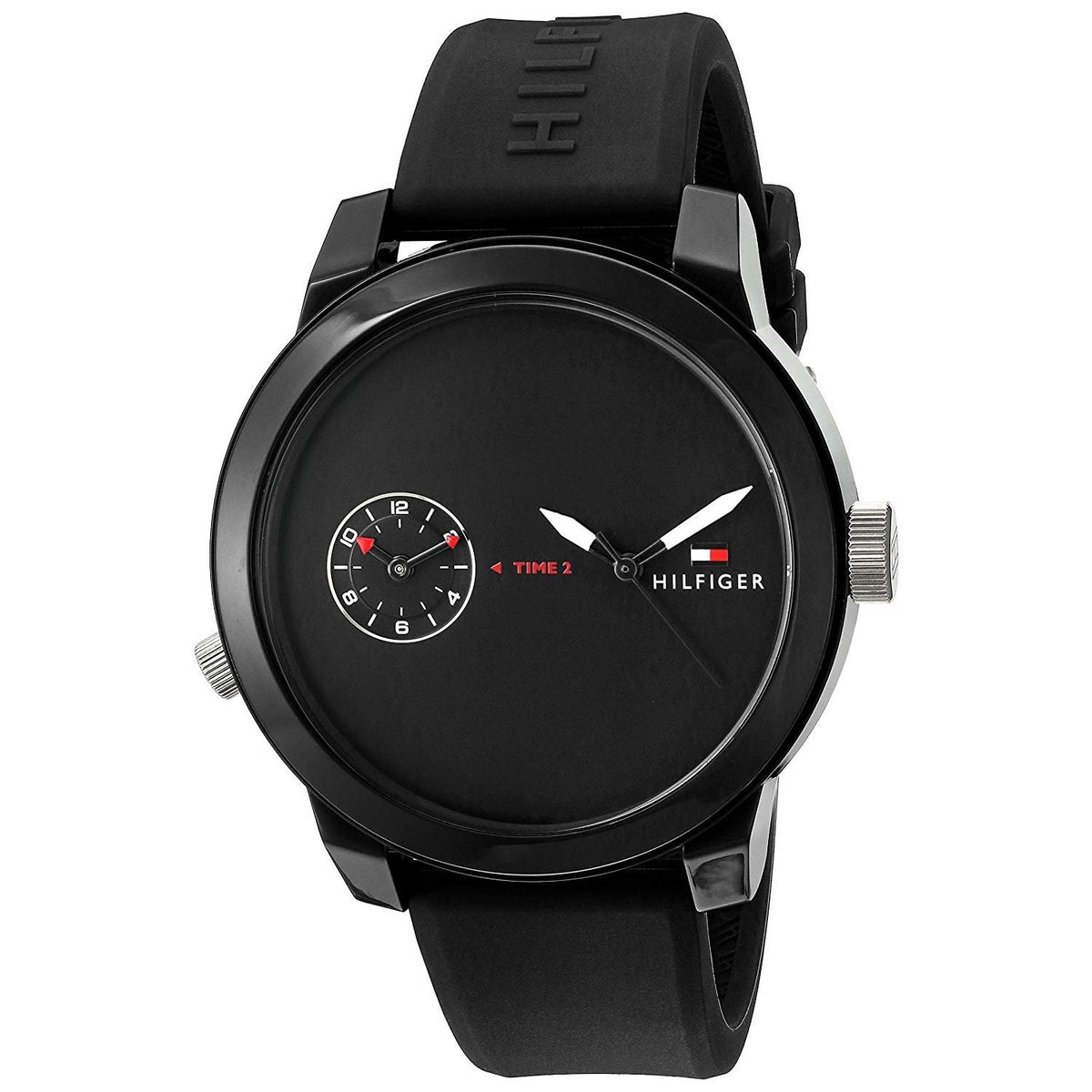 Tommy Hilfiger Men's 1791326 Denim Black Rubber Watch