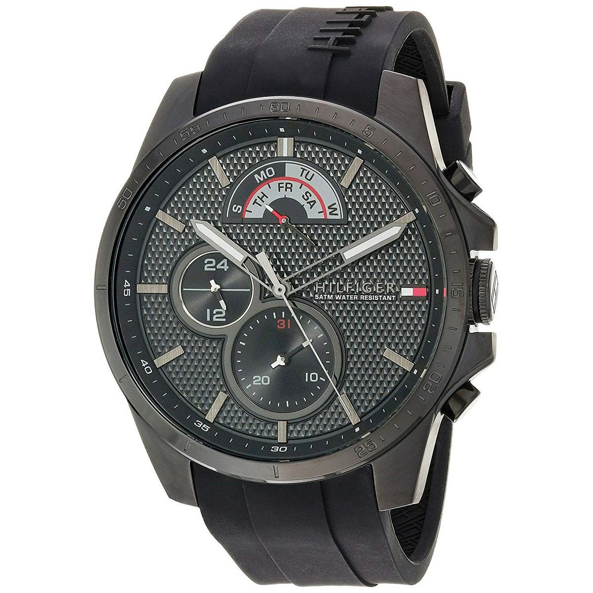 Tommy Hilfiger Men&#39;s 1791352 Cool Sport Black Silicone Watch