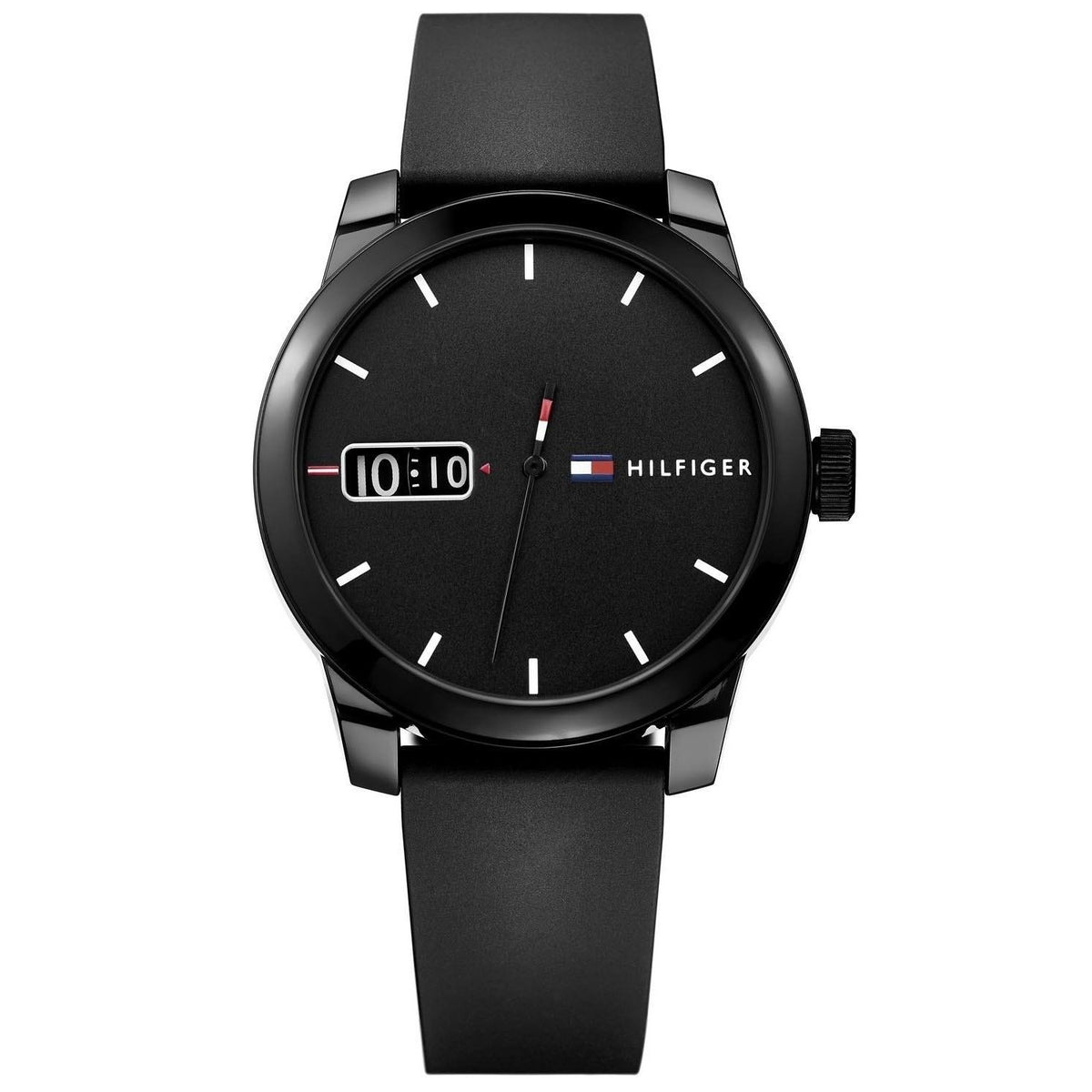 Tommy Hilfiger Men's 1791382 Denim Black Silicone Watch