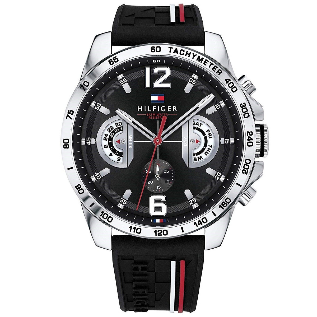 Tommy Hilfiger Men&#39;s 1791473 Sport Chronograph Black Silicone Watch