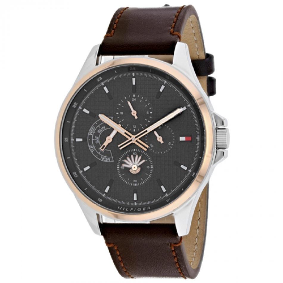 Tommy Hilfiger Men's 1791615 Shawn Brown Leather Watch