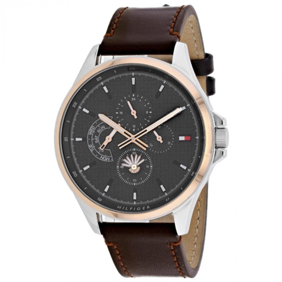 Tommy Hilfiger Men&#39;s 1791615 Shawn Brown Leather Watch