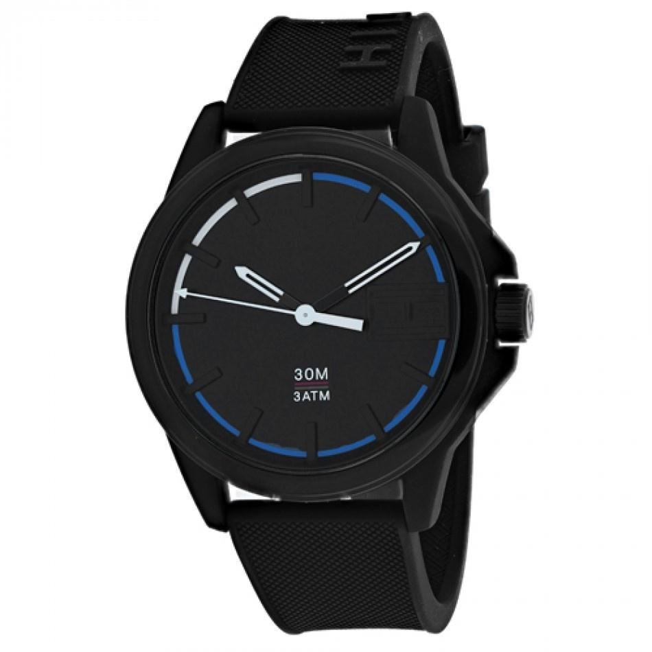 Tommy Hilfiger Men's 1791624 Sneaker Black Silicone Watch